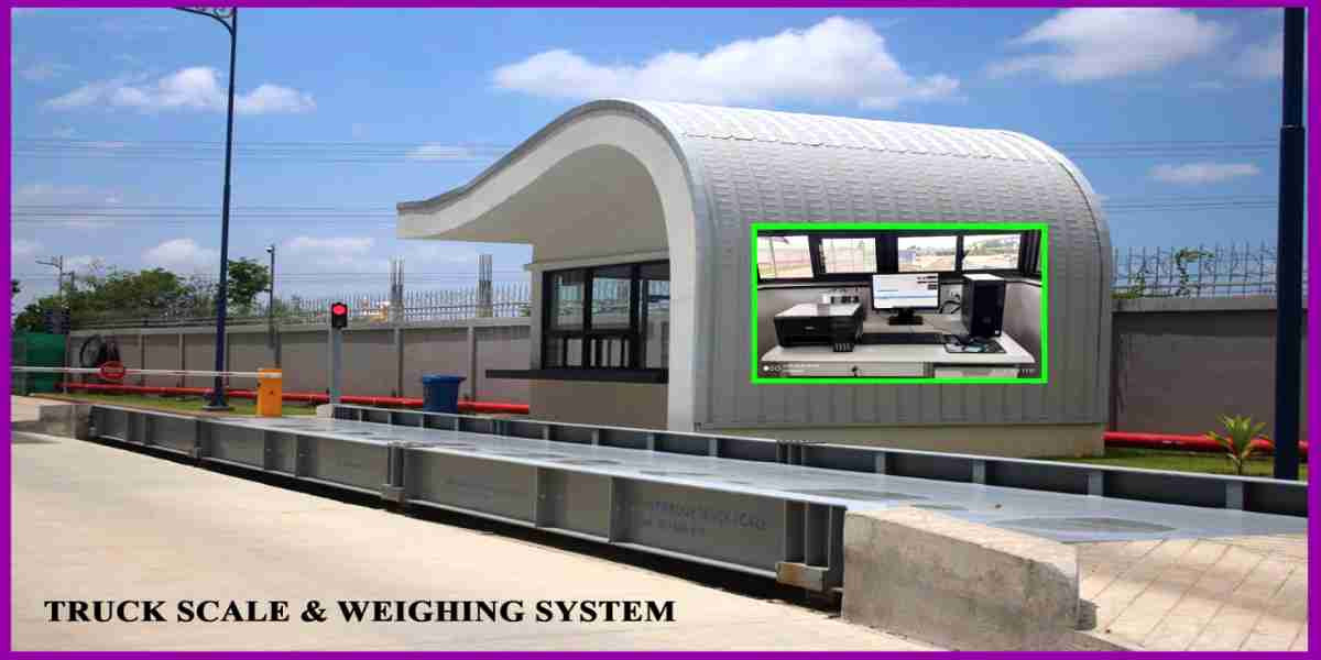 Slide showcasing heavy-duty truck scales for industrial weighing
